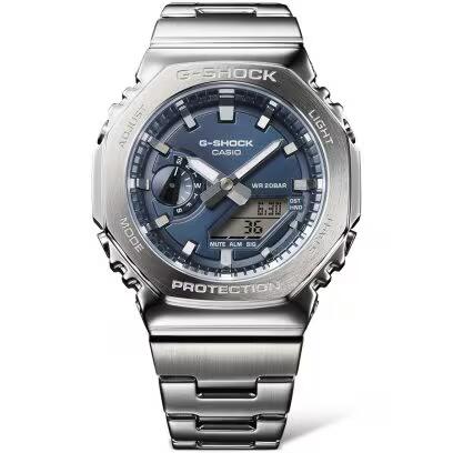 CASIO G - SHOCKCasio G - SHOCK GM - 2110D - 2BER Men's Analog - Digital Watch - Navy Blue Stainless SteelWATCHESEcecile