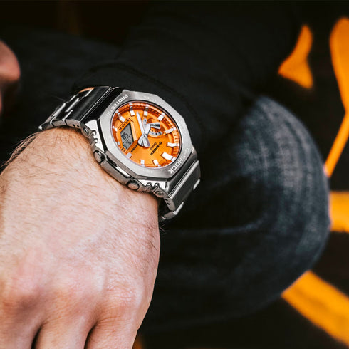 CASIO G - SHOCKCasio G - SHOCK GM - 2110D - 4AER Men's Analog - Digital Watch - Orange Stainless SteelWATCHESEcecile