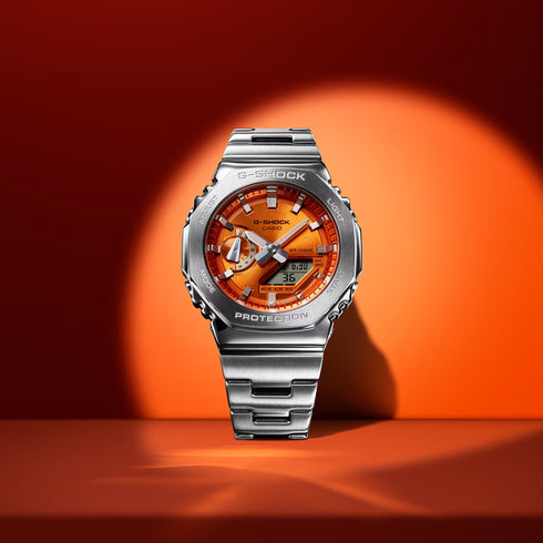 CASIO G - SHOCKCasio G - SHOCK GM - 2110D - 4AER Men's Analog - Digital Watch - Orange Stainless SteelWATCHESEcecile