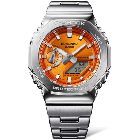 CASIO G - SHOCKCasio G - SHOCK GM - 2110D - 4AER Men's Analog - Digital Watch - Orange Stainless SteelWATCHESEcecile