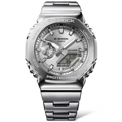 CASIO G - SHOCKCasio G - SHOCK GM - 2110D - 7AER Men's Analog - Digital Watch - Silver Stainless SteelWATCHESEcecile