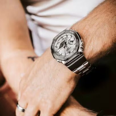 CASIO G - SHOCKCasio G - SHOCK GM - 2110D - 7AER Men's Analog - Digital Watch - Silver Stainless SteelWATCHESEcecile