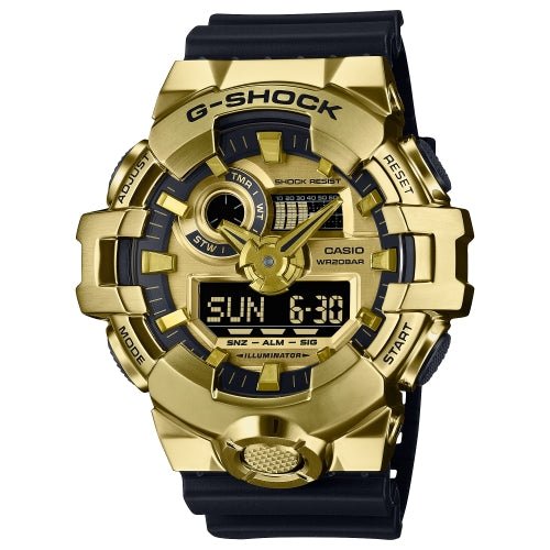 CASIO G - SHOCKCasio G - Shock GM - 700G - 9AER Men's Analog - Digital Watch - Gold - Tone Stainless Steel Bezel, Black Resin Band, 200m Water ResistanceWATCHESEcecile