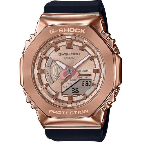 CASIO G - SHOCKCasio G - SHOCK GM - S2100PG - 1A4ER Women's Analog - Digital Watch – Metal - Clad Octagonal Design, Pink Gold IP Bezel, 200M Water ResistanceWATCHESEcecile