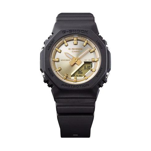 CASIO & VINTAGECasio G - Shock GMA - P2100SG - 1AER Women's Watch – Black Resin Strap, Gold Gradient DialWATCHESEcecile