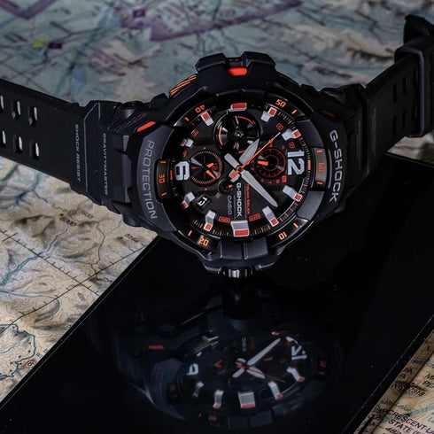CASIO G - SHOCKCasio G - SHOCK GR - B300 - 1A4ER Men's Watch – Black/Orange, Bluetooth, SolarWATCHESEcecile
