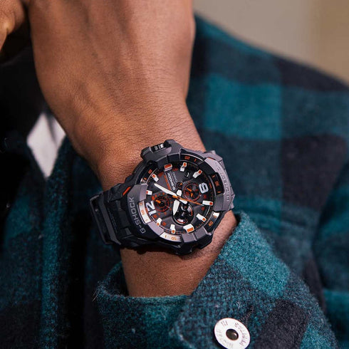 CASIO G - SHOCKCasio G - SHOCK GR - B300 - 1A4ER Men's Watch – Black/Orange, Bluetooth, SolarWATCHESEcecile