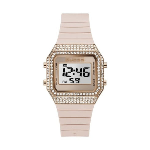 GUESSGuess Zoom GW0430L3 Women's Rose Gold Digital Watch with Pink Silicone StrapWATCHESEcecile