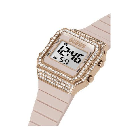 GUESSGuess Zoom GW0430L3 Women's Rose Gold Digital Watch with Pink Silicone StrapWATCHESEcecile