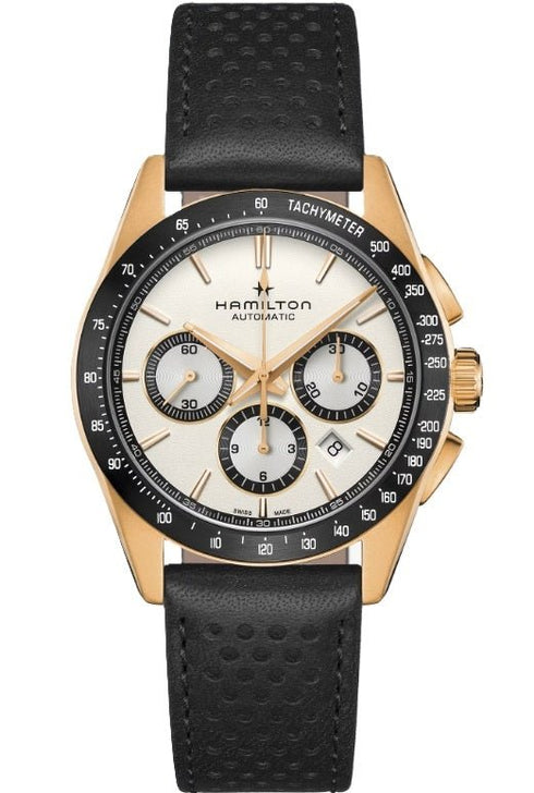 HAMILTONHamilton Jazzmaster Performer Auto Chrono H36626710 - 42mm Rose Gold PVD, White DialWATCHESEcecile