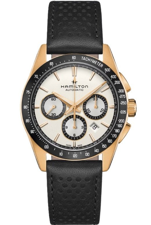 HAMILTONHamilton Jazzmaster Performer Auto Chrono H36626710 - 42mm Rose Gold PVD, White DialWATCHESEcecile
