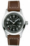 HAMILTONHamilton Khaki Field Auto H70455533 Men's Watch - Black Dial, Brown Leather StrapWATCHESEcecile
