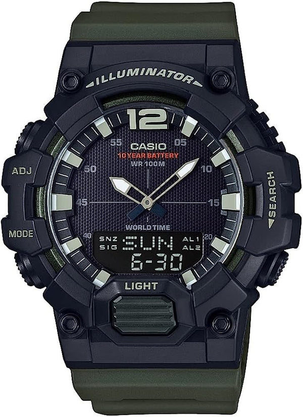 CASIO & VINTAGECasio HDC - 700 - 3AVCF Men's Analog - Digital Watch - Green Resin Band, 10 - Year BatteryWATCHESEcecile