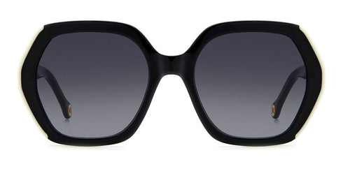 CAROLINA HERRERACarolina Herrera HER 0181/S 80S - 9O 55 Women's Sunglasses - Black & White Frame, Grey GradientEYEWEAREcecile
