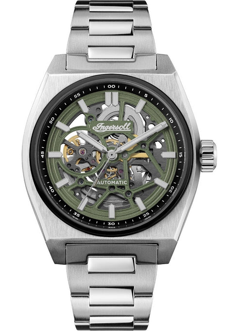 INGERSOLL 1892Ingersoll I14304 Vert Automatic Men's Watch - Silver Stainless Steel, Green DialWATCHESEcecile
