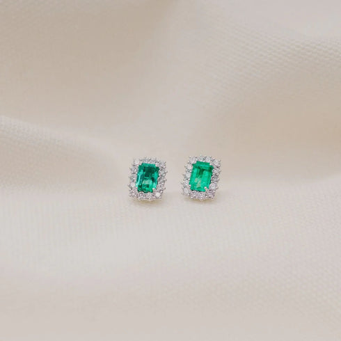 RECARLORecarlo R79CC057/SM045 - 14 Women's Emerald and Diamond Ring - 18K White GoldJEWELRYEcecile