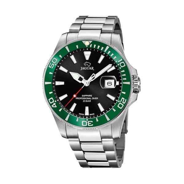 JAGUARJaguar Men's Swiss Quartz Professional Diver Watch - Model J860/H, Stainless Steel CaseWATCHESEcecile