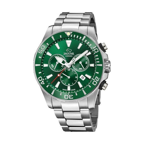 JAGUARJaguar Men's Swiss Quartz Chronograph Watch - Model J861/4, Stainless Steel Case, Green Dial, Sapphire CrystalWATCHESEcecile