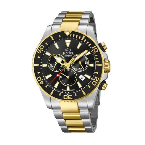 JAGUARJaguar Men's Swiss Quartz Chronograph Watch - Model J862/2, Two - Tone Stainless Steel, Black DialWATCHESEcecile