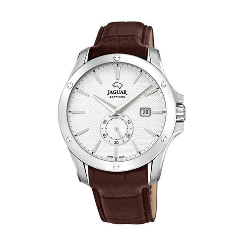 JAGUARJaguar J878/1 Men's Acamar Watch - Stainless Steel Case, Brown Leather StrapWATCHESEcecile