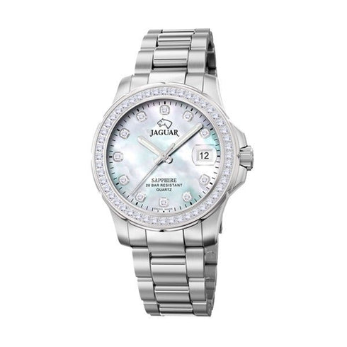JAGUARJaguar Women's Swiss Quartz Watch - Model J892/1, Stainless Steel, Mother - of - Pearl Dial, Crystal AccentsWATCHESEcecile