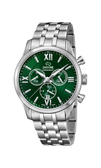 JAGUARJaguar J963/3 Men's Acamar Chronograph Watch - Stainless Steel Bracelet, Green DialWATCHESEcecile