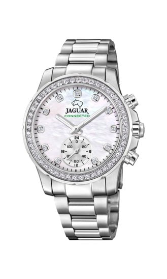 JAGUARJaguar J980/1 Women's Connected Hybrid Watch - Stainless Steel, Mother - of - Pearl DialWATCHESEcecile