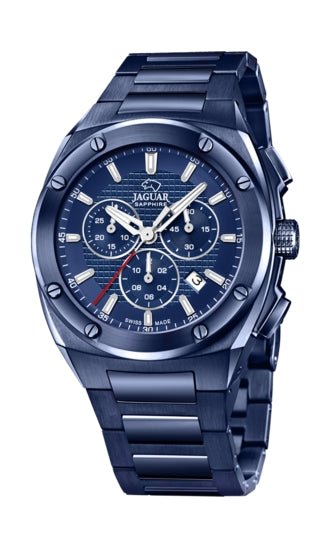 JAGUARJaguar J991/1 Men's Chronograph Watch - Blue Dial, Blue Stainless Steel BraceletWATCHESEcecile