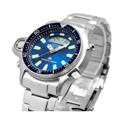 CITIZENCitizen JP2000 - 67L Men's Promaster Aqualand Diver's Watch, Blue Dial, Stainless Steel BraceletWATCHESEcecile