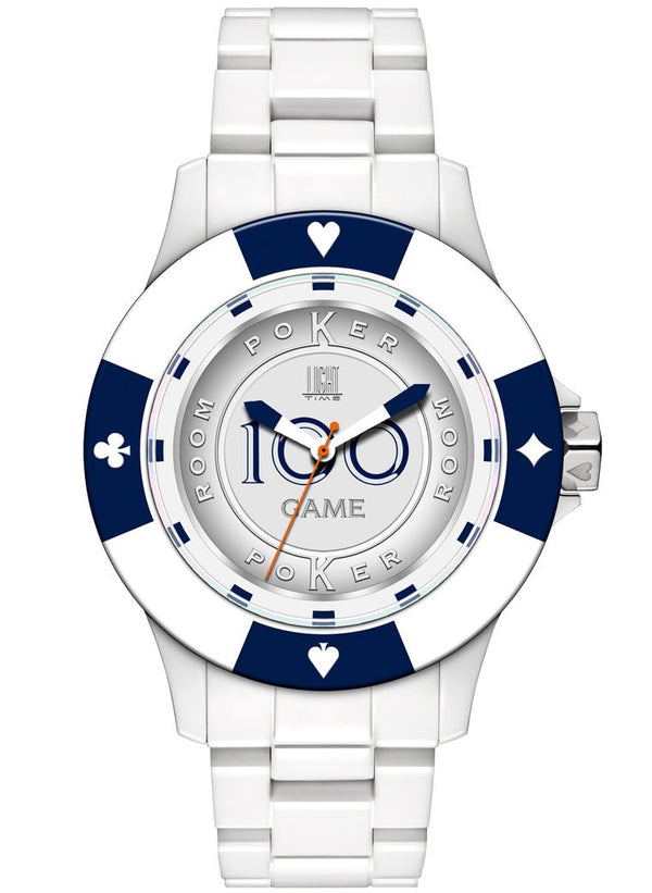 LIGHT TIMELight Time Mod. Poker - White / BlueWATCHESEcecile