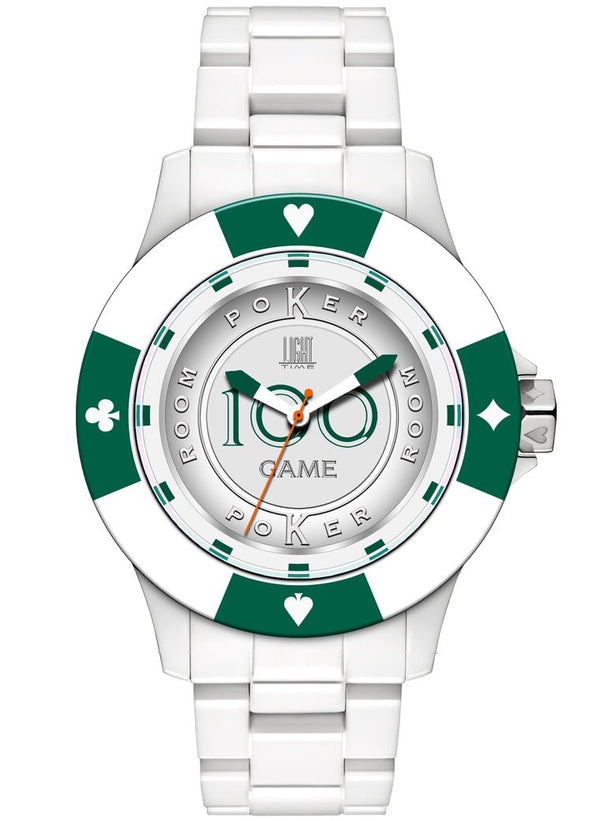 LIGHT TIMELight Time Mod. Poker - White / GreenWATCHESEcecile