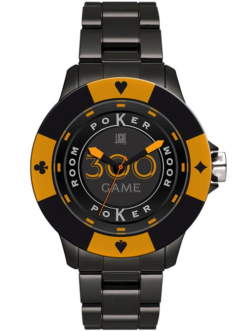 LIGHT TIMELight Time Mod. Poker - Black / OrangeWATCHESEcecile