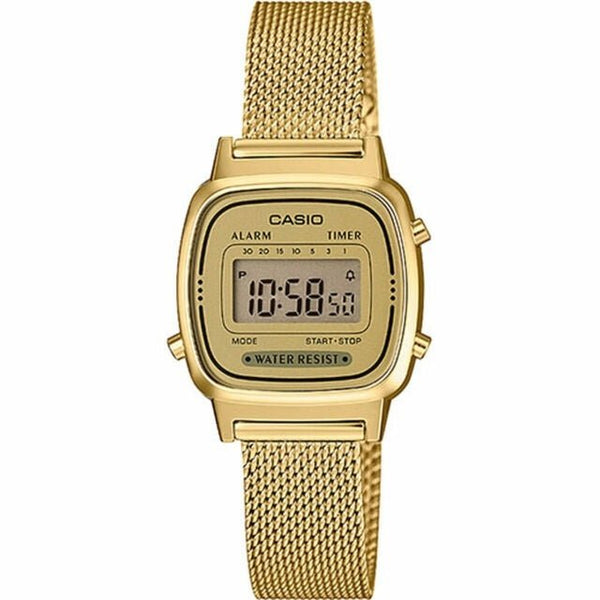 CASIO & VINTAGECasio LA670WEMY - 9EF Women's Digital Watch - Gold - Tone, Mesh BandWATCHESEcecile