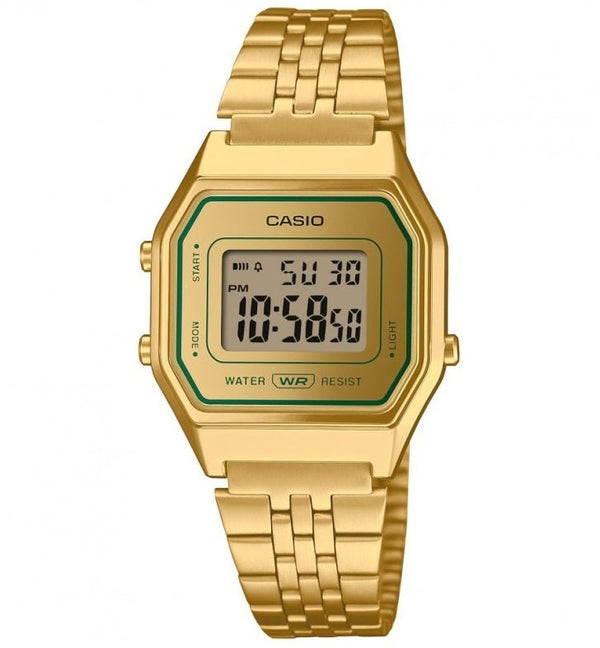 CASIO & VINTAGECasio Vintage LA680WEGV - 9AEF Unisex Digital Watch – Gold with Green AccentsWATCHESEcecile