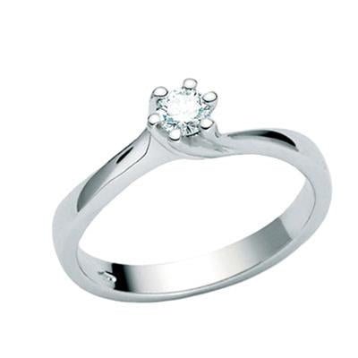 MILUNAMiluna LID1337 - D50V Women's 18K White Gold Solitaire Diamond RingJEWELRYEcecile