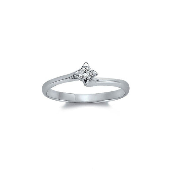 MILUNAMiluna LID2850 - 003G7 Women's Ring - 18kt White Gold with 0.03ct DiamondJEWELRYEcecile