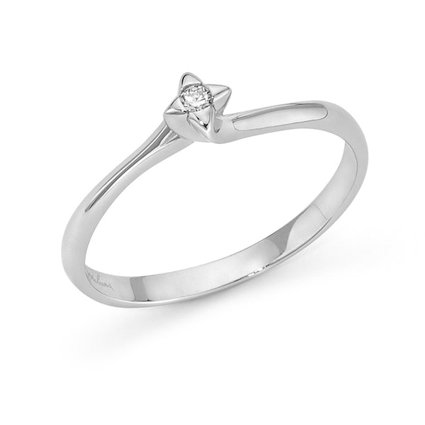 MILUNAMiluna LID2850 - 006G7 Women's Solitaire Ring - 18K White Gold with 0.06ct DiamondJEWELRYEcecile