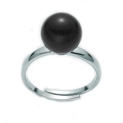 MILUNAMiluna LID3003 Women's Sterling Silver Ring with Black Onyx SphereJEWELRYEcecile