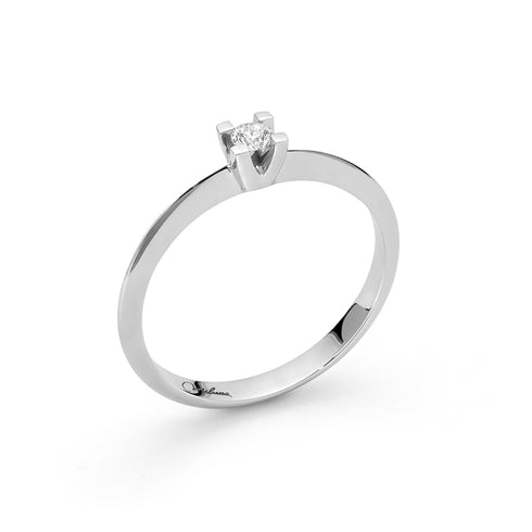 MILUNAMiluna LID3265 - 008G7 Women's Solitaire Ring - 18K White Gold with 0.08ct DiamondJEWELRYEcecile