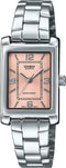 CASIO & VINTAGECasio LTP‑1234DD‑4ADF Women’s 32 × 21 mm Quartz Watch – Pink Dial, Stainless Steel Bracelet, Daily Water ResistantEcecile