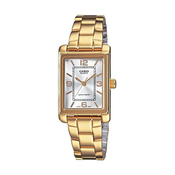 CASIO & VINTAGECasio LTP - 1234PG - 7AEG Women's Quartz Watch - Gold - Tone, Rectangular DialWATCHESEcecile