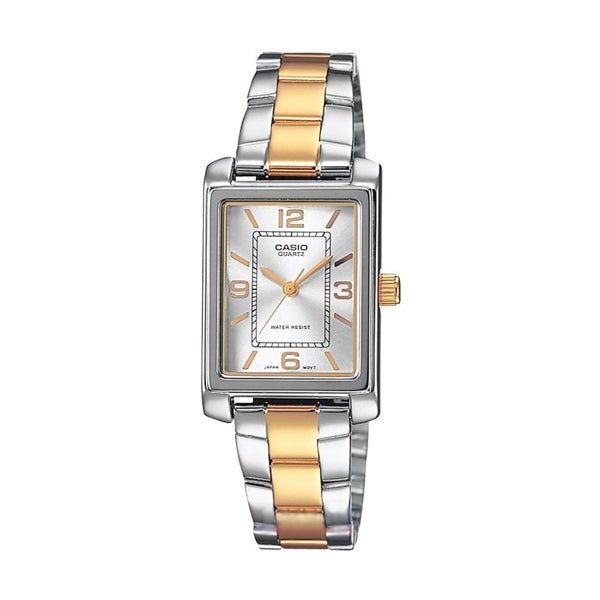 CASIO & VINTAGECasio LTP - 1234PSG - 7AEG Women's Two - Tone Stainless Steel Watch – Silver DialWATCHESEcecile