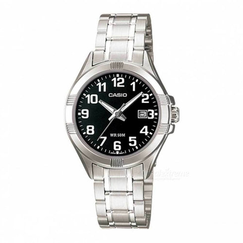 CASIO & VINTAGECasio LTP - 1308D - 1BVDF Women's Stainless Steel Watch – Black DialWATCHESEcecile
