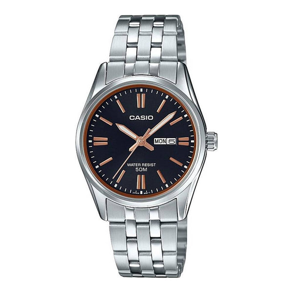 CASIO & VINTAGECasio LTP - 1335D - 1A2VDF Women's Watch - Black Dial, Stainless Steel BraceletWATCHESEcecile