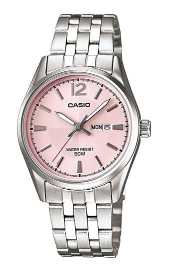 CASIO & VINTAGECasio LTP - 1335D - 5AVDF Women's Watch - Pink Dial, Stainless Steel BraceletWATCHESEcecile