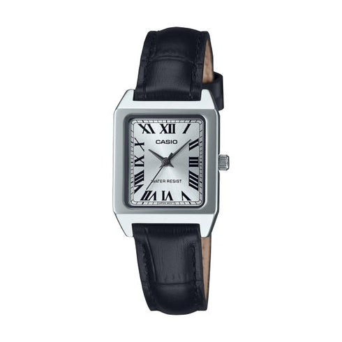 CASIO & VINTAGECasio LTP - B150L - 7B1EF Women's Analog Quartz Watch - Silver Dial, Black Leather StrapWATCHESEcecile