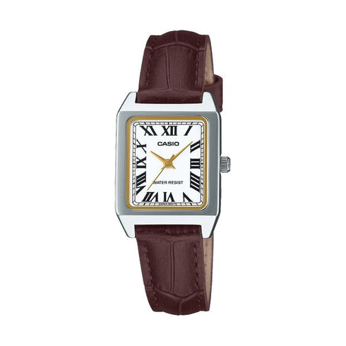 CASIO & VINTAGECasio LTP - B150L - 7B2EF Women's Watch - White Dial, Brown Leather StrapWATCHESEcecile