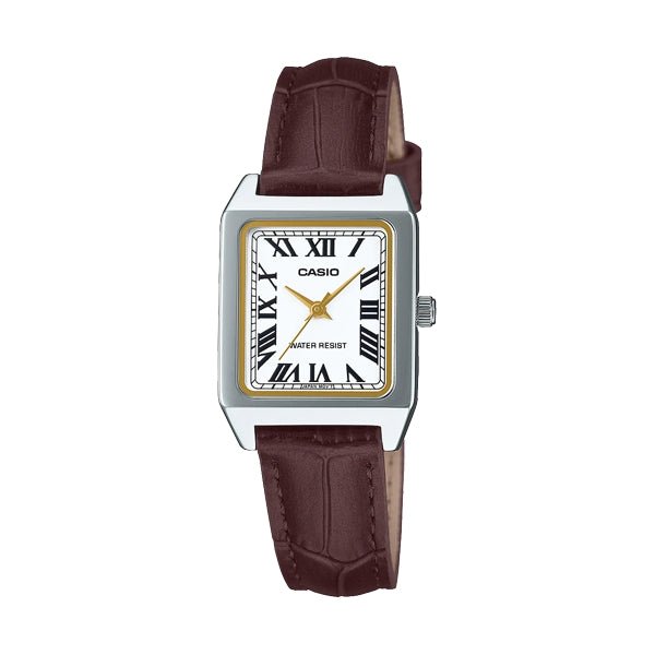 CASIO & VINTAGECasio LTP - B150L - 7B2EF Women's Watch - White Dial, Brown Leather StrapWATCHESEcecile