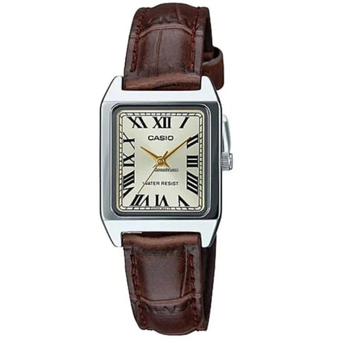 CASIO & VINTAGECasio LTP - V007L - 9BUDF Women's Watch - Champagne Dial, Brown Leather StrapWATCHESEcecile