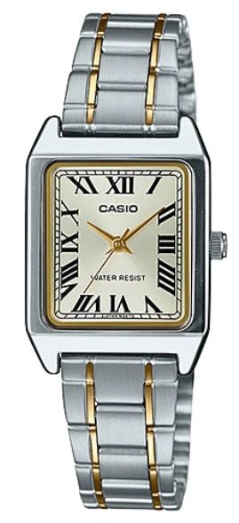 CASIO & VINTAGECasio LTP - V007SG - 9BUDF Women's Watch - Beige Dial, Two - Tone Stainless Steel BandWATCHESEcecile